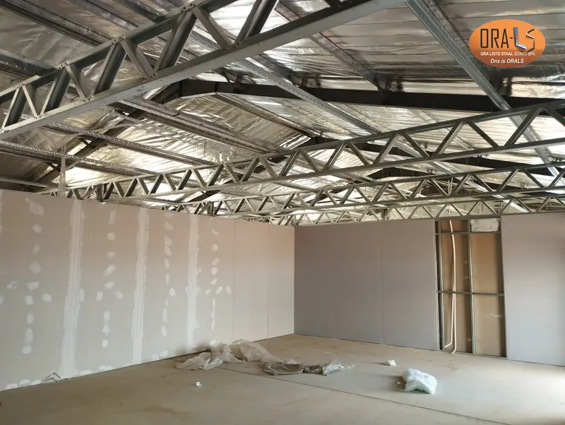 Interior walls using ORALS-supplied structural systems and materials