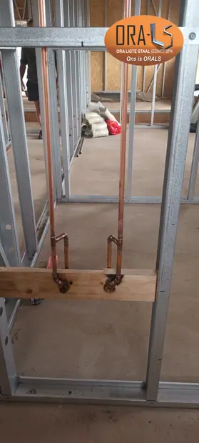 Residential house interior walls using ORALS-supplied structural systems and materials