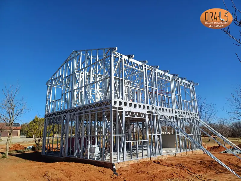 Residential house structure using ORALS-supplied structural systems and materials